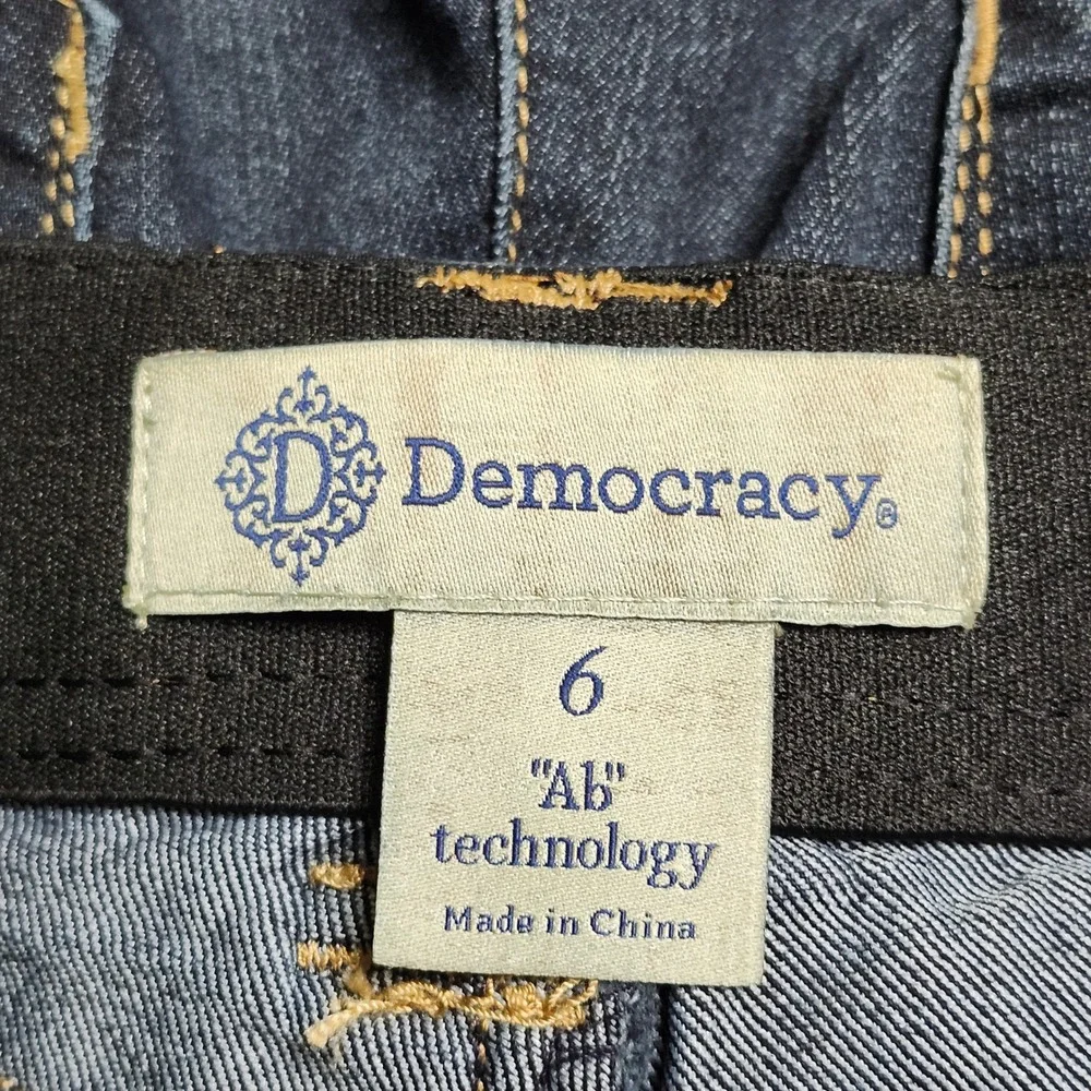 New Democracy Ab‎ technology Jegging Womens 6 Dark Wash Denim Slimming Stretch